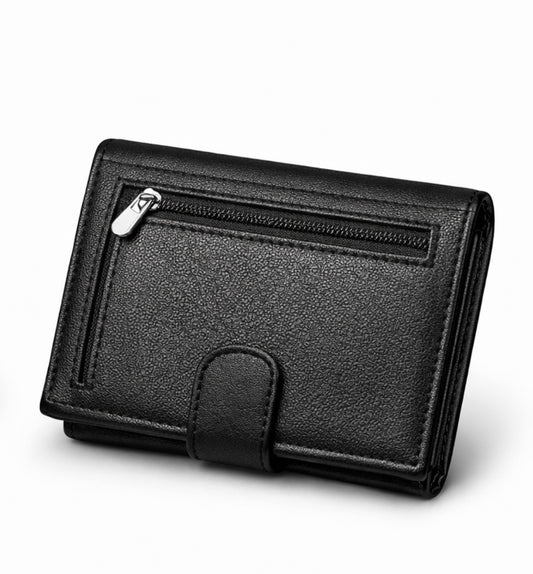 Minimalistyczny portfel Slim SKÓRZANY z aluminiowym etui na karty i ochroną RFID