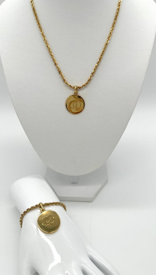 CCa-style bracelet - jewelry alloy - gold-plated